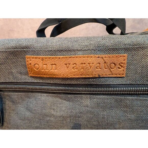 John Varvatos Duffle Bag Army Green Black Canvas Overnight  John Varvatos backpack duffel bag